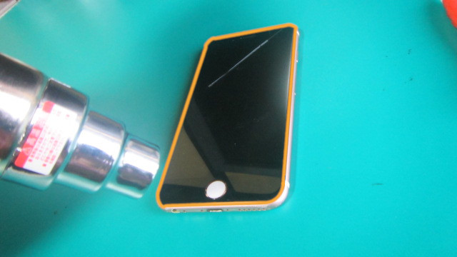 ヒートガンで温める